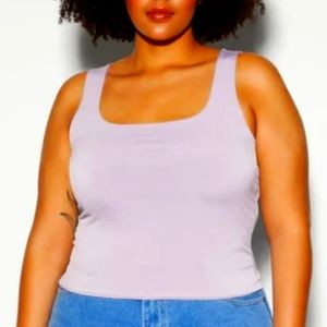 NWT Rue21 square neck contour tank taupe